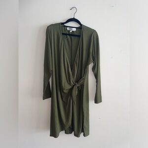 Cute green wrap dress